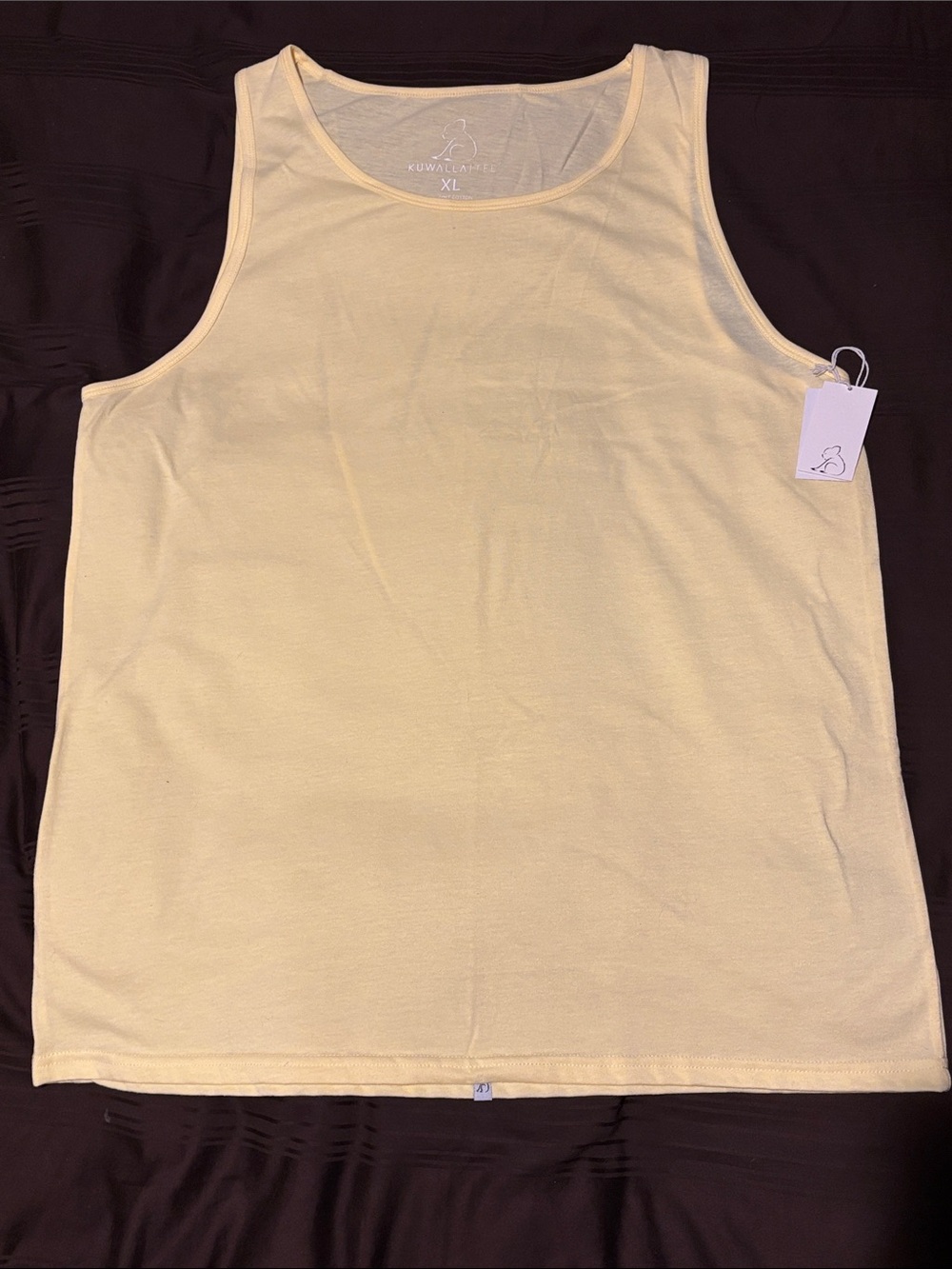 Kuwalltee Crew Men's Pale Yellow Tank Top - XL